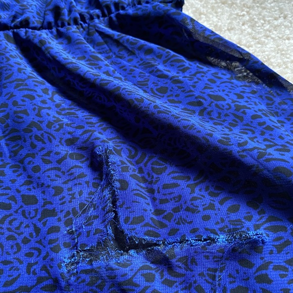 Dress, Zombie Blue Ripped Sleeveless Costume - Picture 4 of 6